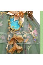 Identity V Gardener Eternal Summer Shall Not Fade Green Formal Dress Cosplay Costume